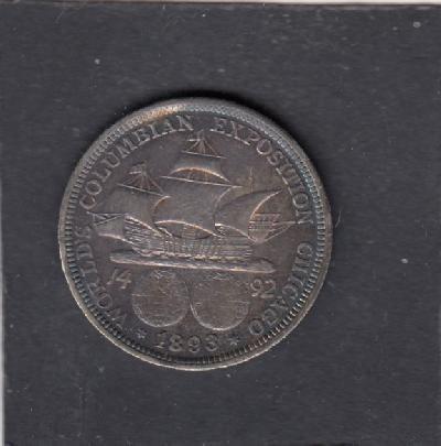 Beschrijving: 1/2 Dollar SHIP COLUMBIAN EXPOSITION